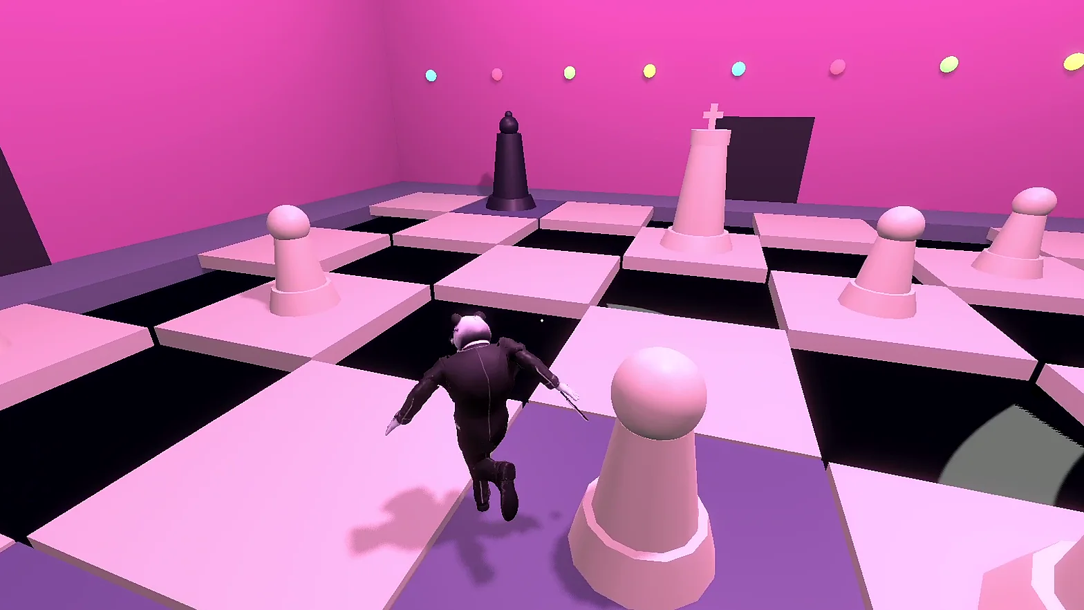 残局棋盘:棋盘格消失露出深渊